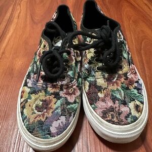 Floral Vans shoes size 8 women’s